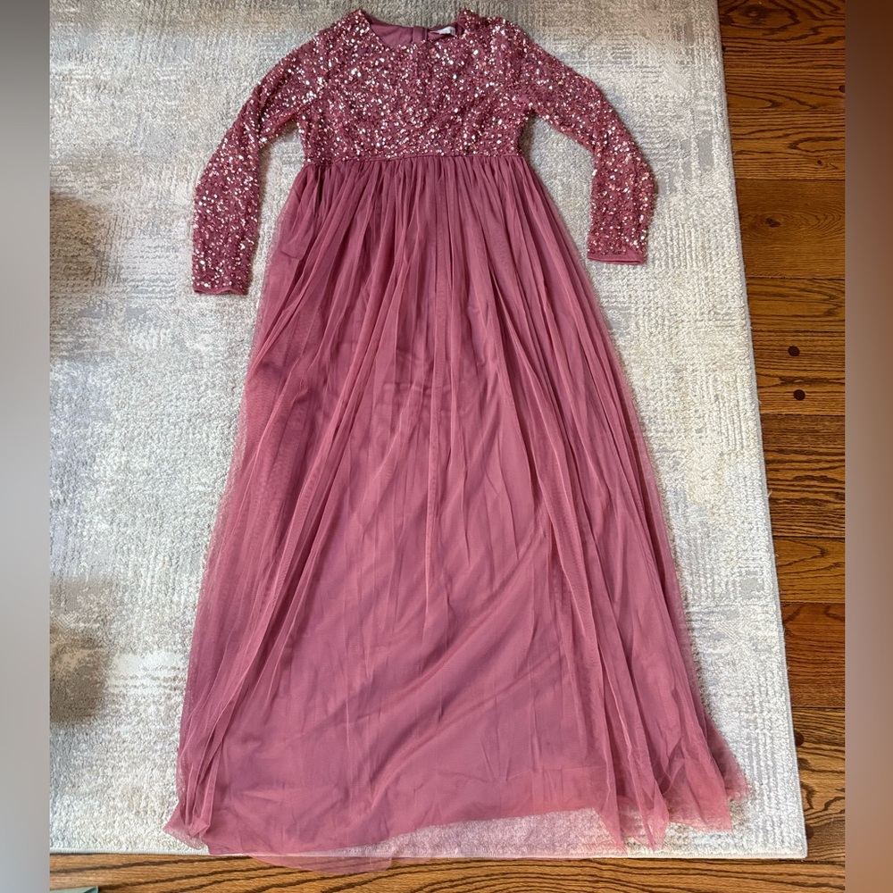 Elegant Pink Maternity Gown
